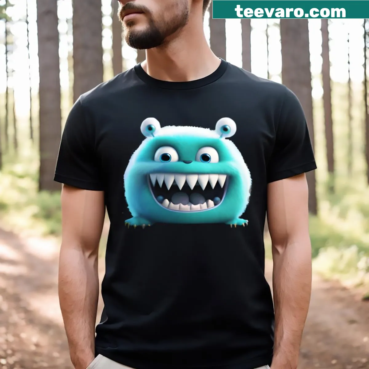 Funny vintage-style crochet shirt with a humorous phrase — on a men's t-shirt