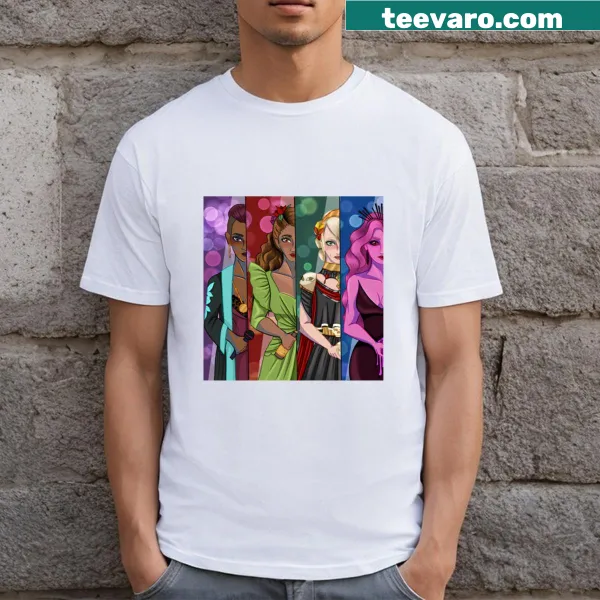 Illustrated t-shirt featuring Persephone, highlighting her dual nature in modern lore