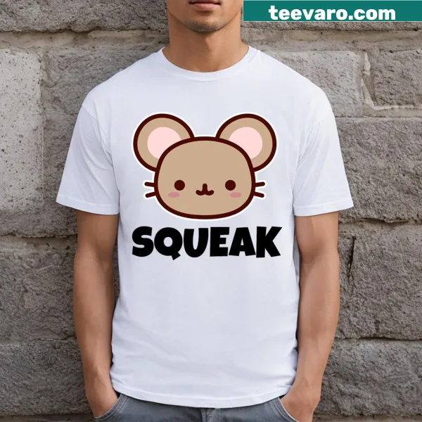 Cartoon mouse face T-shirt for kids featuring a cute mouse design