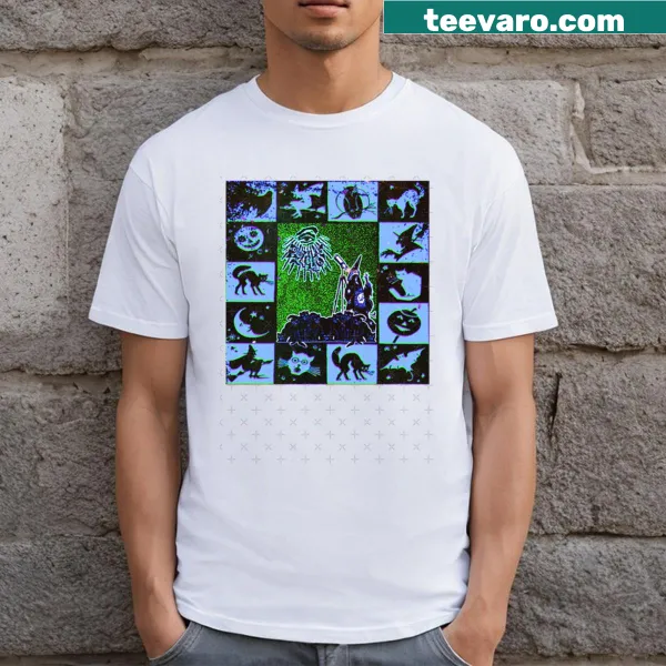 Vintage astrology wizard poster design on a long T-shirt