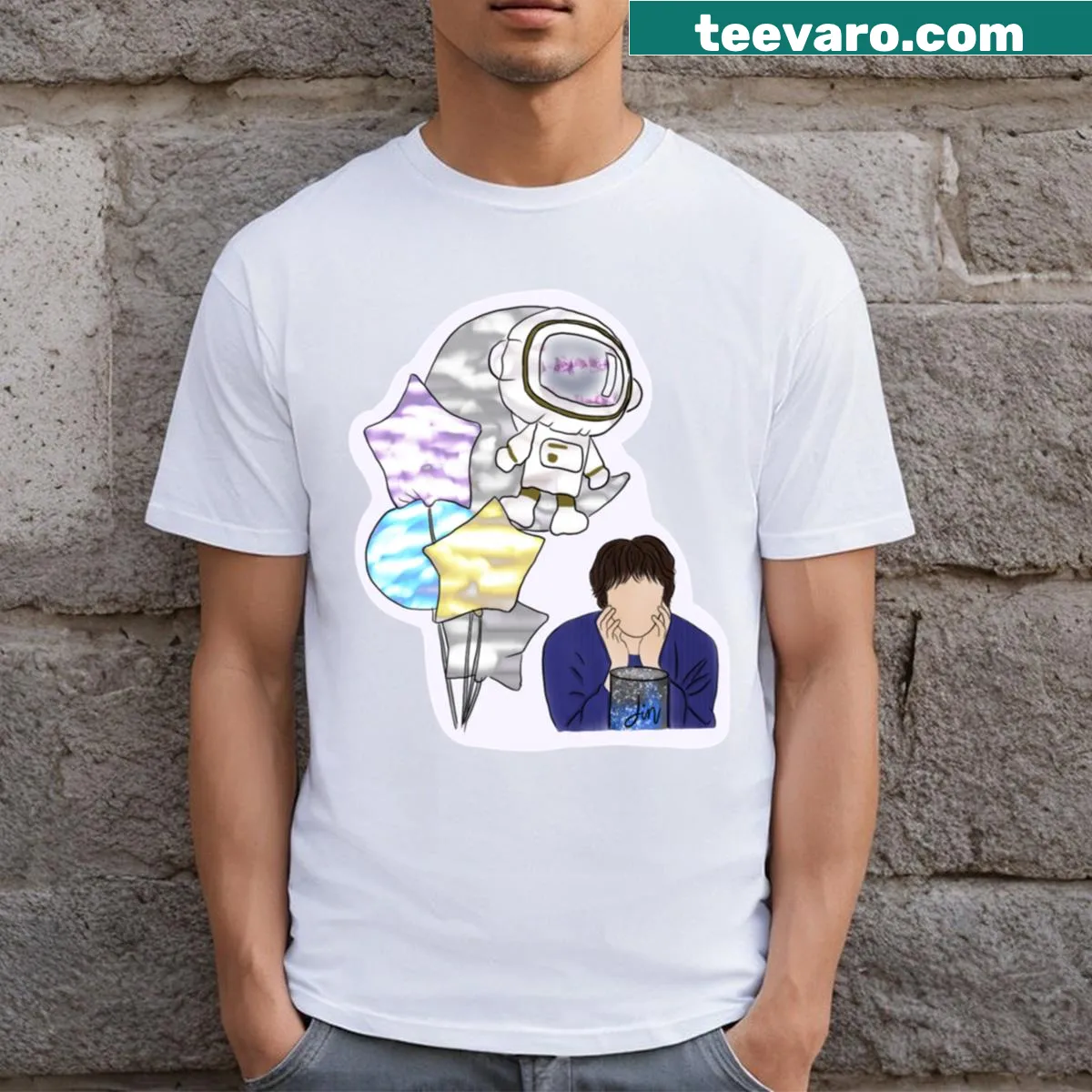 Sentimental t-shirt with a birthday message for Jin — on a men's t-shirt