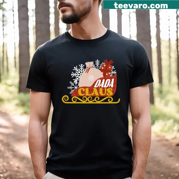 Funny Dada Claus graphic on a Christmas t-shirt for dads
