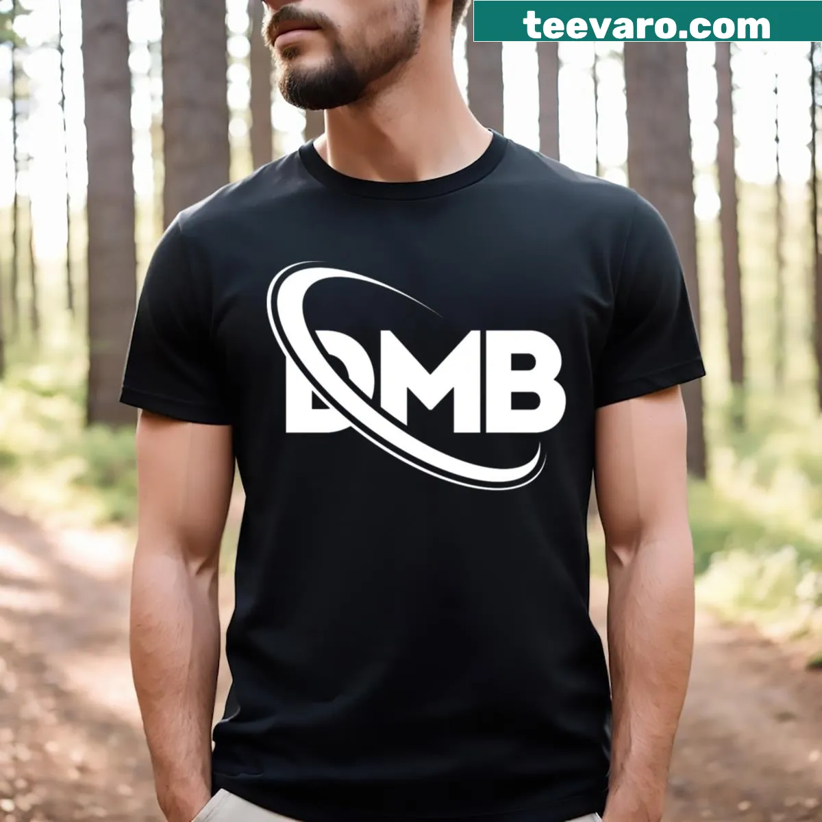 Minimalist space-themed graphic and typography on a t-shirt — on a men's t-shirt