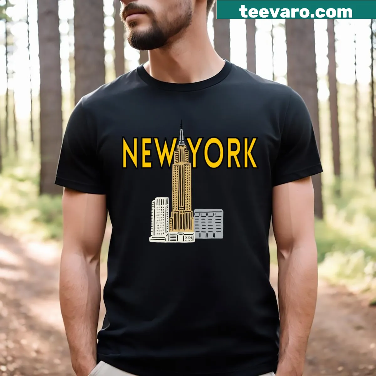 Empire State University T-shirt showcasing school pride — on a men's t-shirt