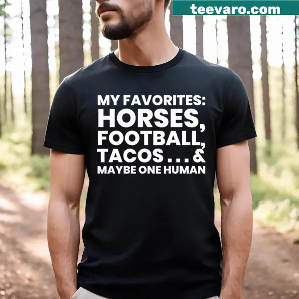 Horse football themed funny t-shirt with playful graphic