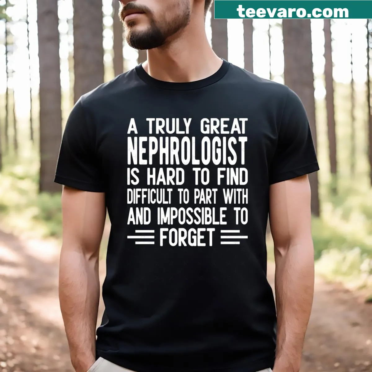 Funny typography design for nephrologists on a T-shirt — on a men's t-shirt