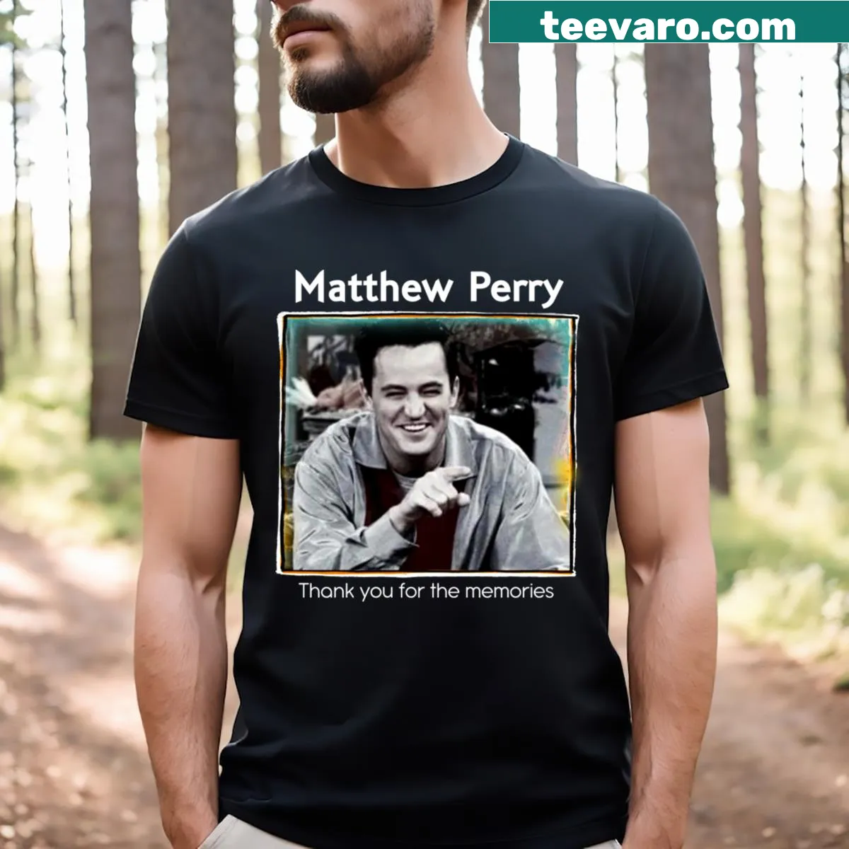 Commemorative t-shirt honoring Matthew Perry from 1969 to 2023 — on a men's t-shirt