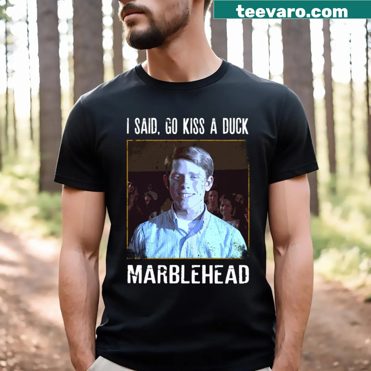 Graffiti-style T-shirt celebrating rock and roll culture — on a men's t-shirt