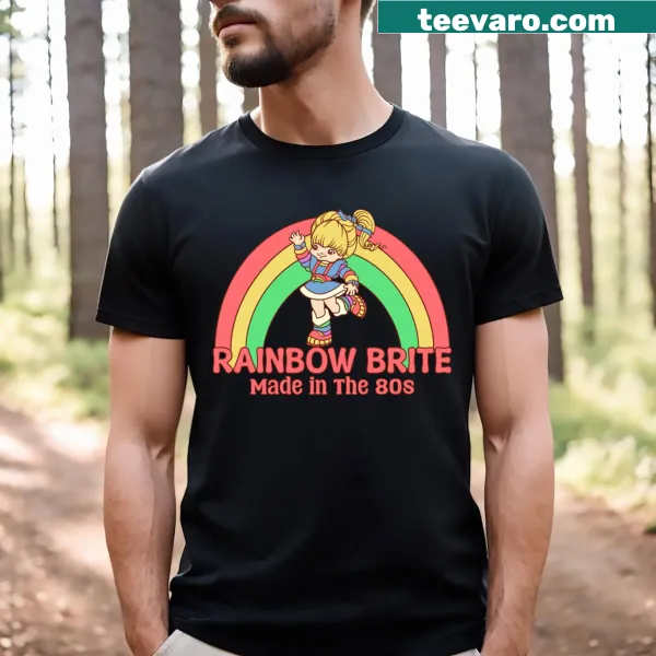 Nostalgic Rainbow Brite graphic on a vintage T-shirt