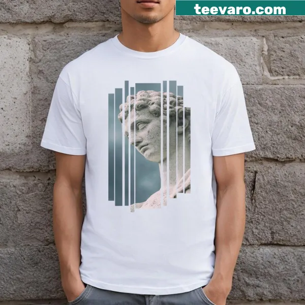 Aesthetic T-shirt featuring a sculpture art-themed graphic