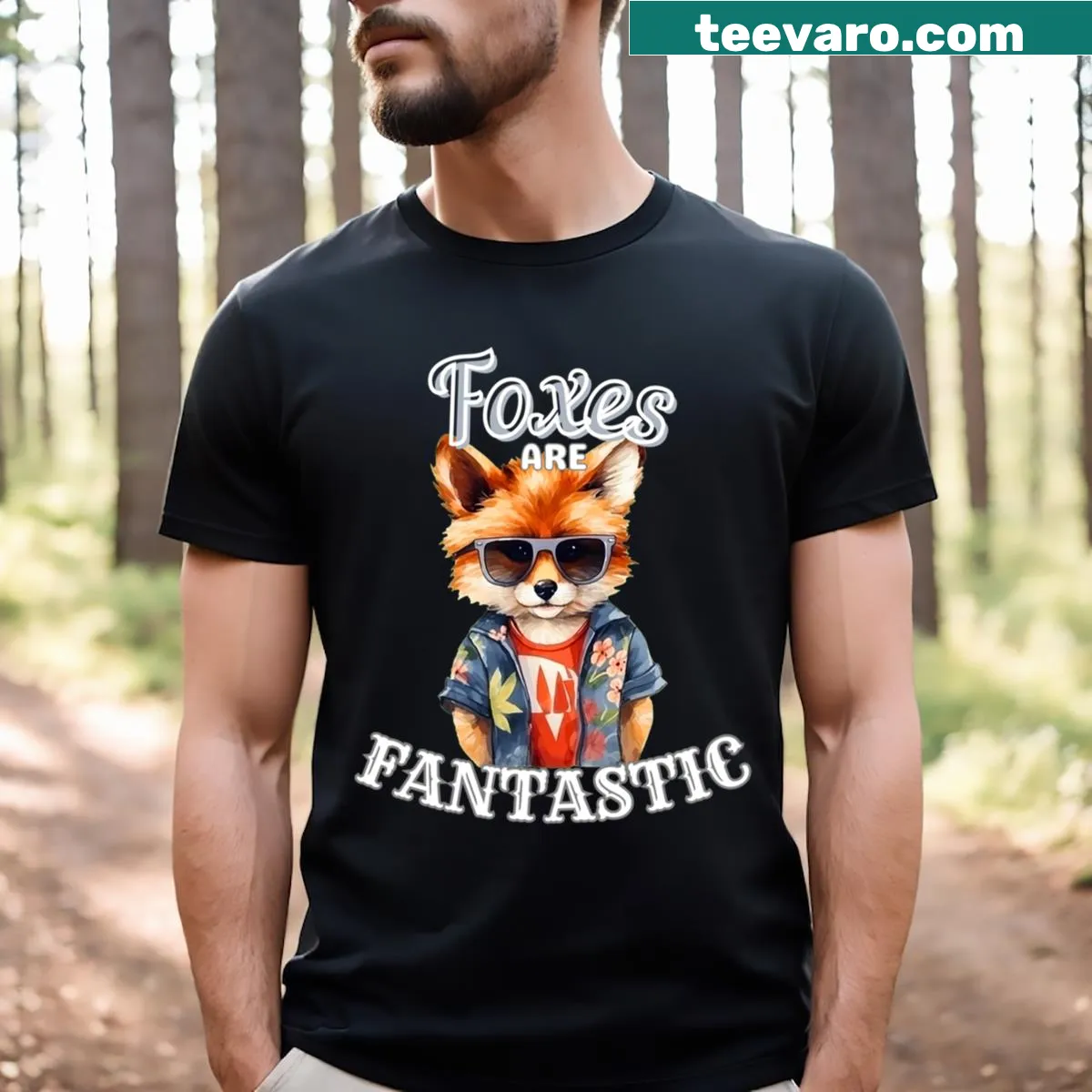 Playful fox quote T-shirt for fox enthusiasts — on a men's t-shirt