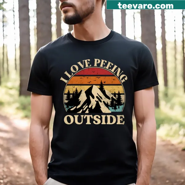 Funny hiking graphic T-shirt featuring humorous outdoor phrase