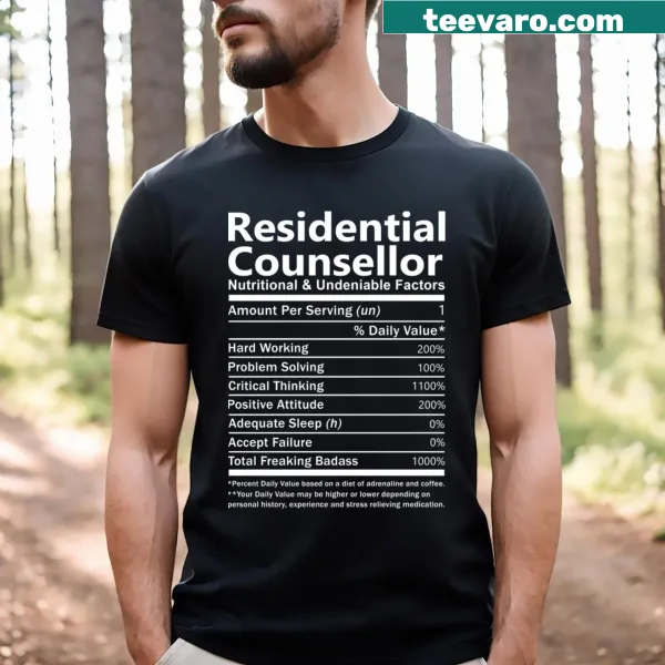Nutritional factors typography t-shirt for residential counselors