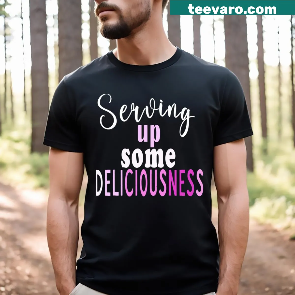 Illustrative t-shirt showcasing delicious food themes — on a men's t-shirt