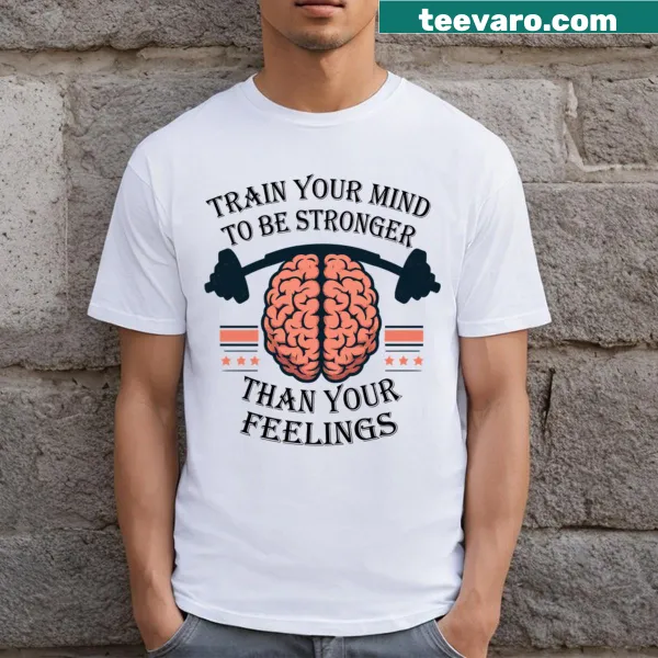Inspirational fitness t-shirt with weight training design