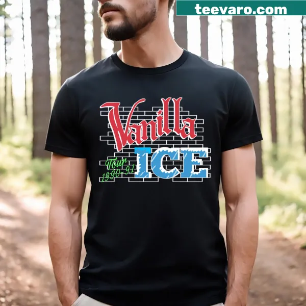 Vanilla Ice Tour 1990 991 t-shirt with retro graphic