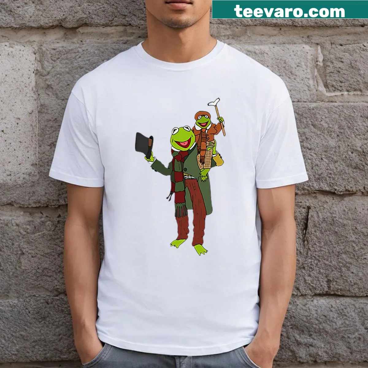 Illustration of Bob and Tiny Tim from A Muppet Christmas Carol — on a men's t-shirt