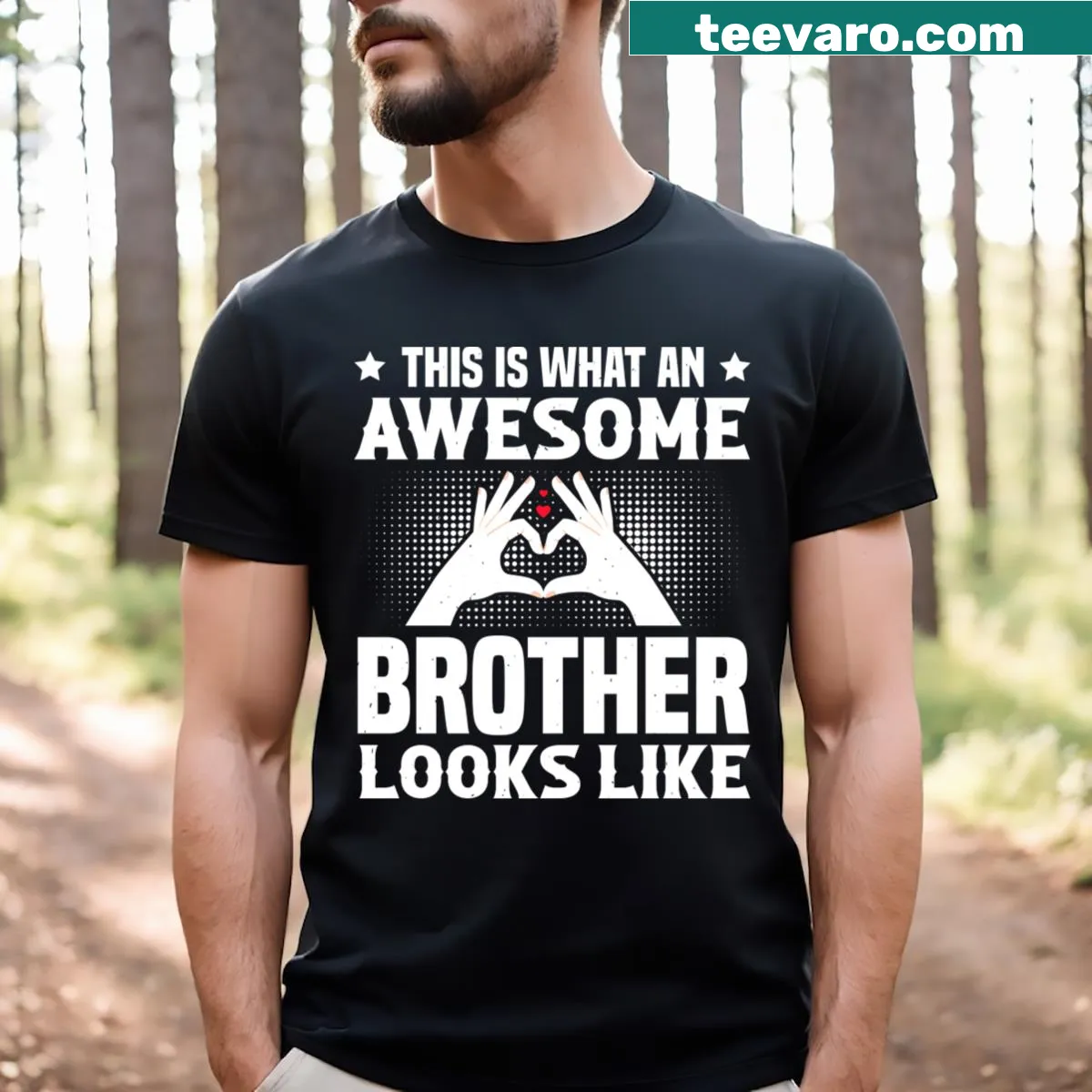 Brother-themed Christmas gift T-shirt with heartfelt text — on a men's t-shirt