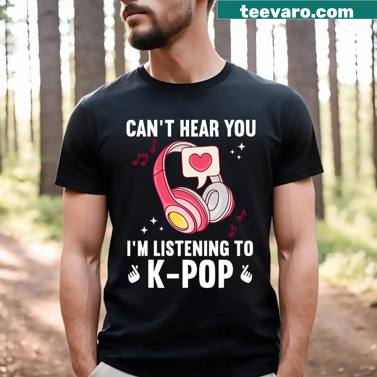 Kpop-themed graphic t-shirt for teen girls — on a men's t-shirt