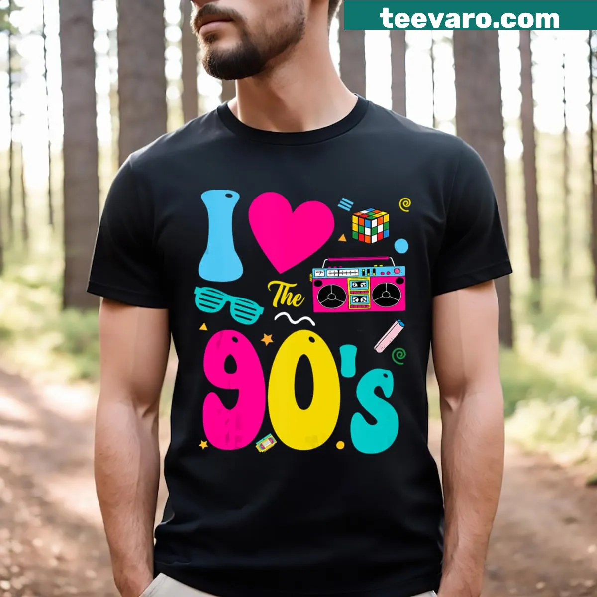 Nostalgic T-shirt celebrating the 1990s — on a men's t-shirt