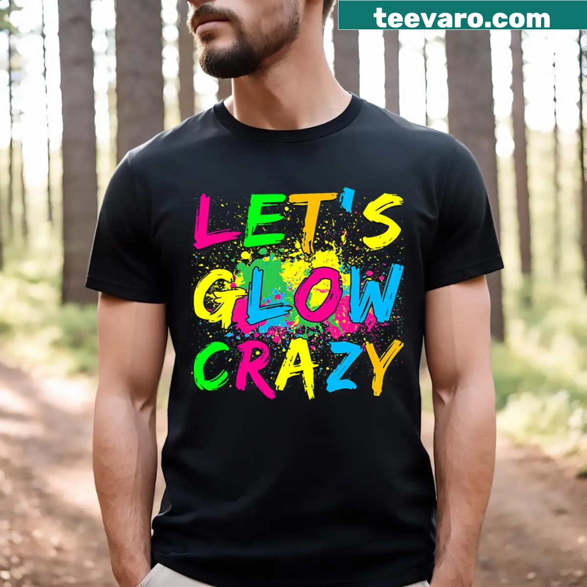 T-shirt featuring a retro-themed playful quote — on a men's t-shirt