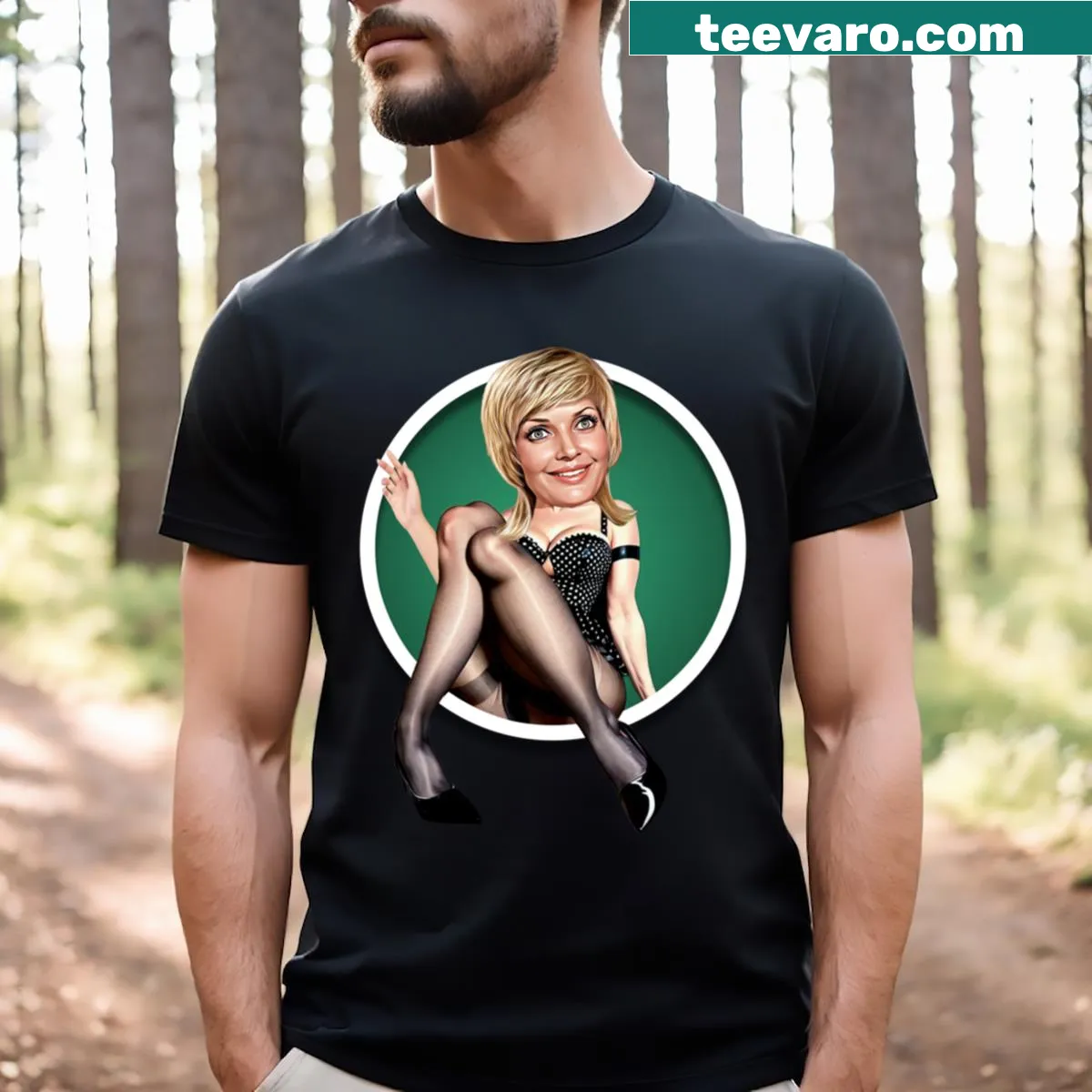 Illustration of Carol Brady from Brady Bunch on t-shirt — on a men's t-shirt