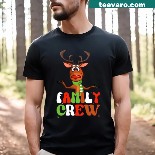 Matching family Christmas Crew T-shirt for 2023 with festive designs