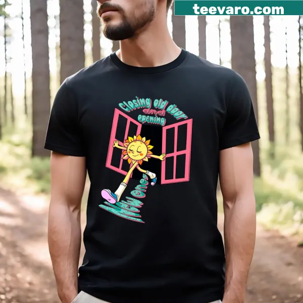 Inspirational typography design on T-shirt about new beginnings