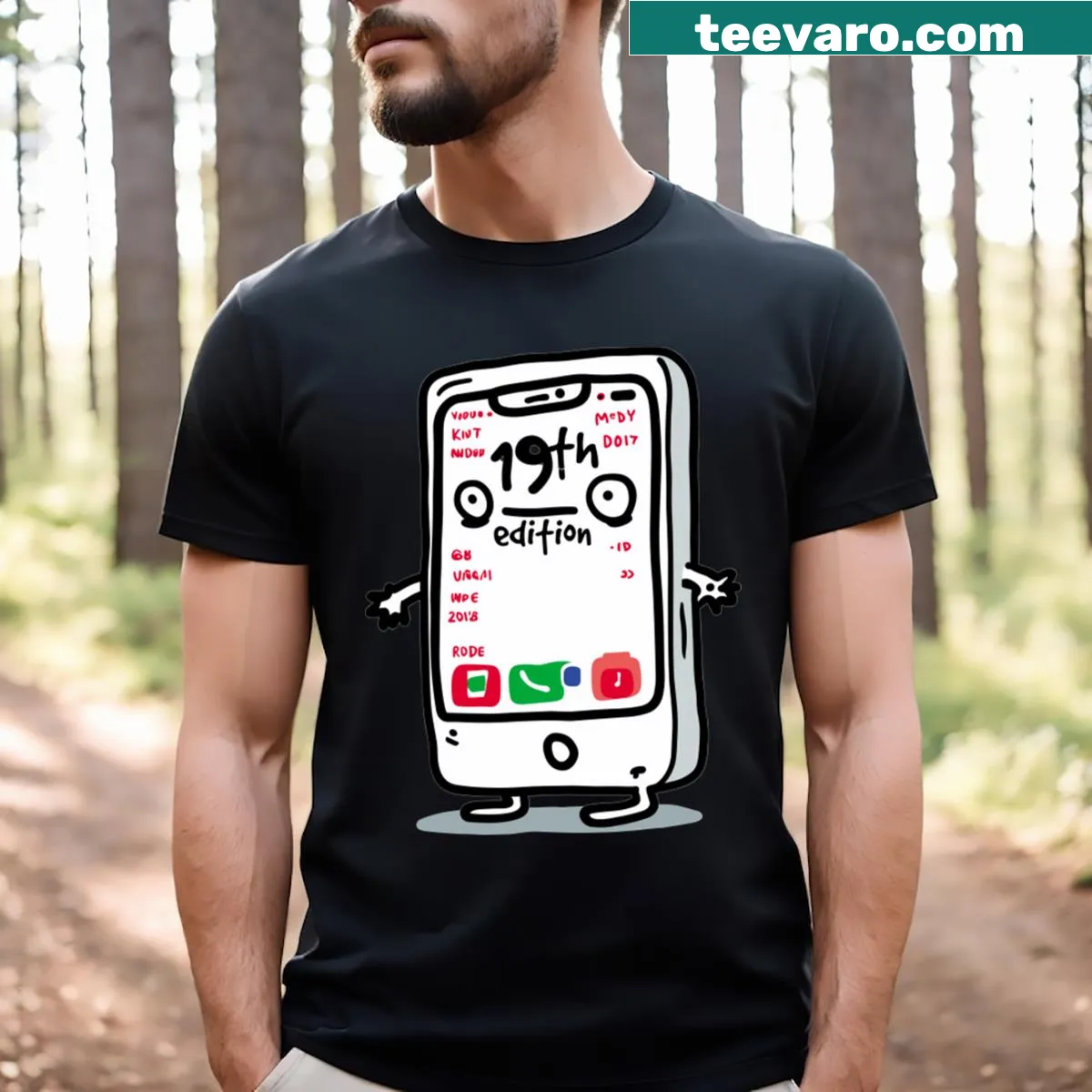Minimalist tee with unique typography for contemporary style — on a men's t-shirt