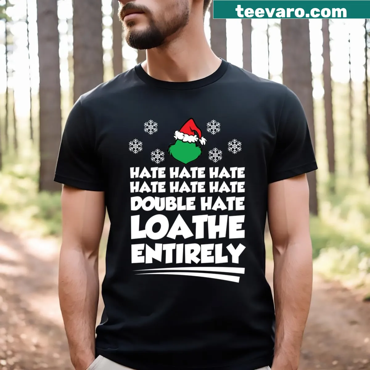Sarcastic phrase in bold typography — on a men's t-shirt