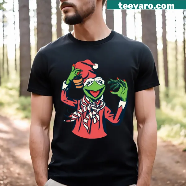 Muppet Christmas Carol themed design on a festive shirt