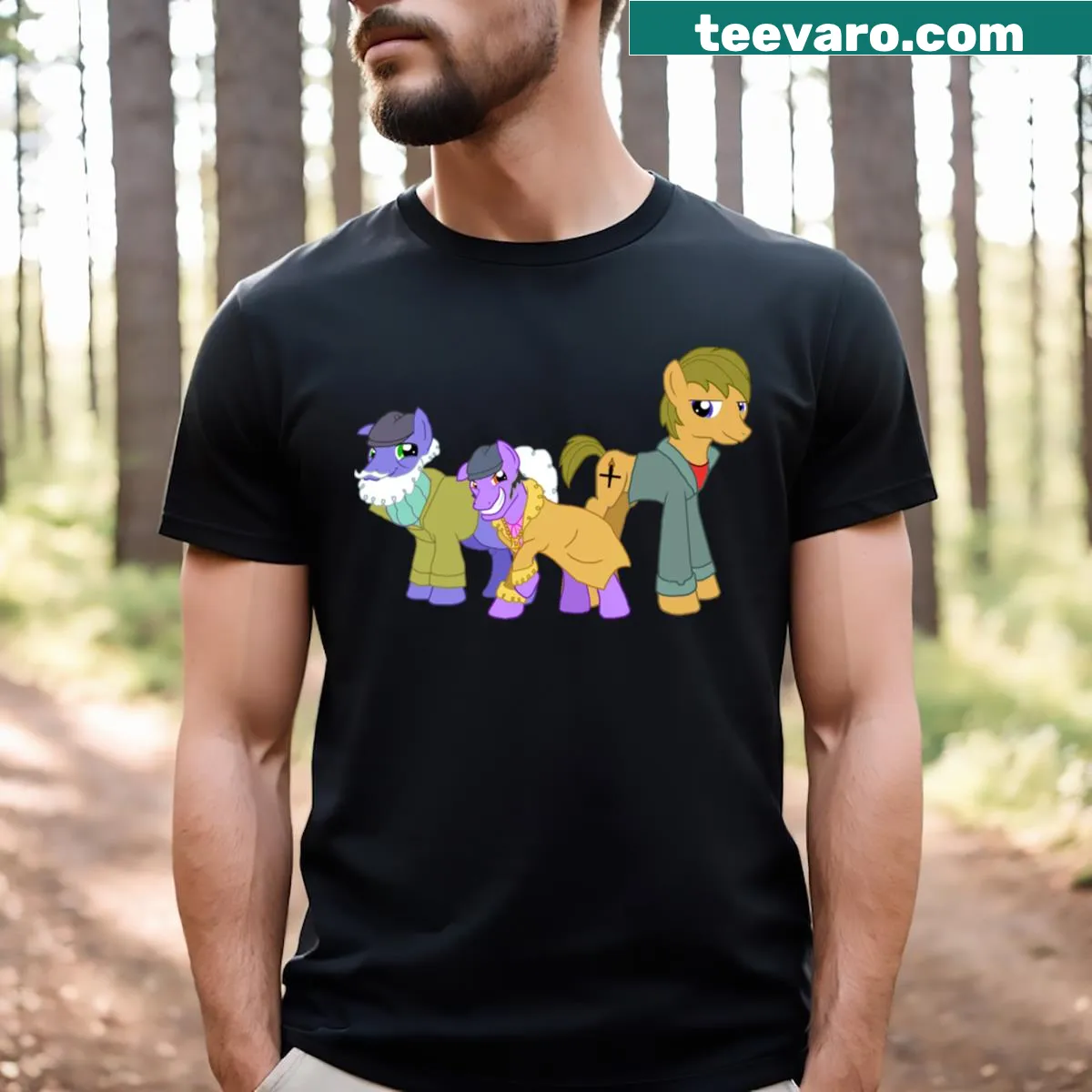 Cartoon style Three Wise Men on a T-shirt — on a men's t-shirt