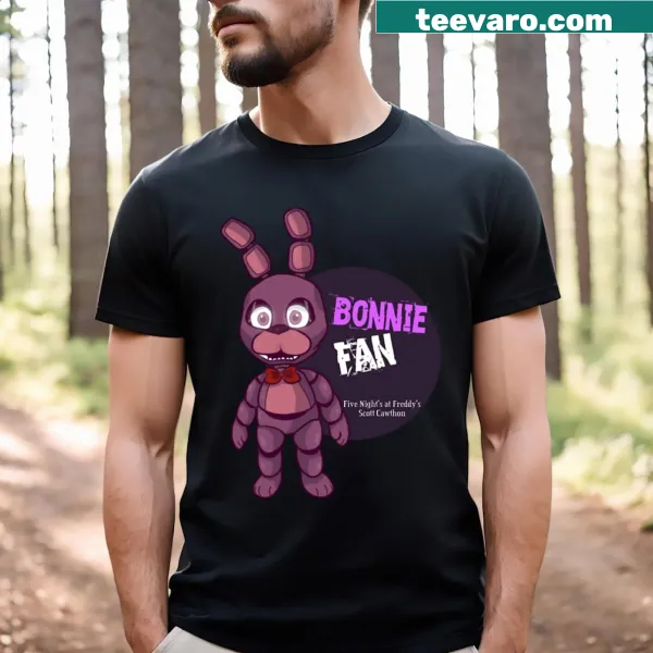 T-shirt featuring Bonnie from Five Night's At Freddy's for fans