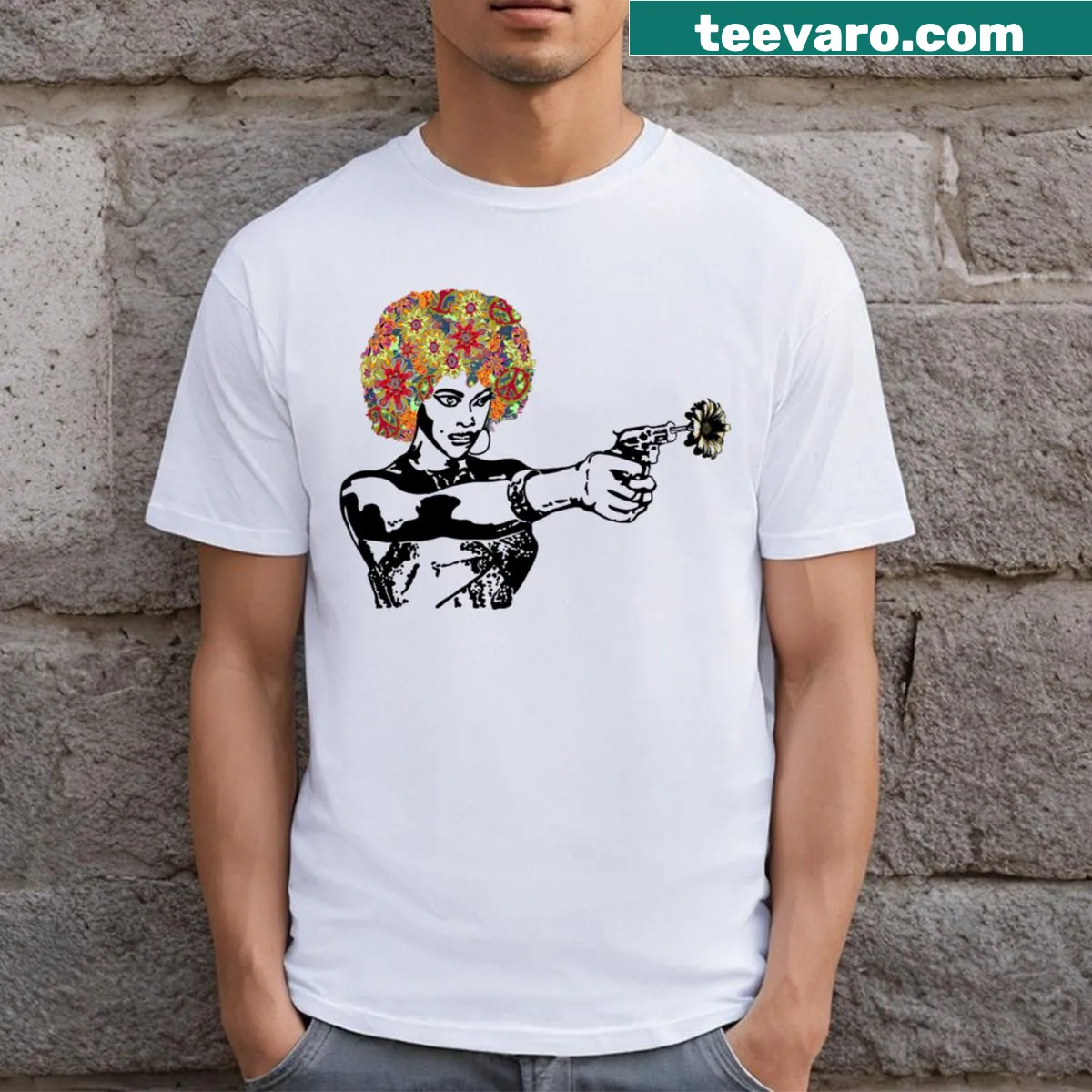Floral illustration on a T-shirt for women — on a men's t-shirt