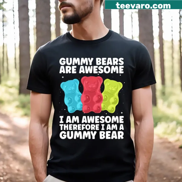 T-shirt with cute gummy bear illustrations for kids