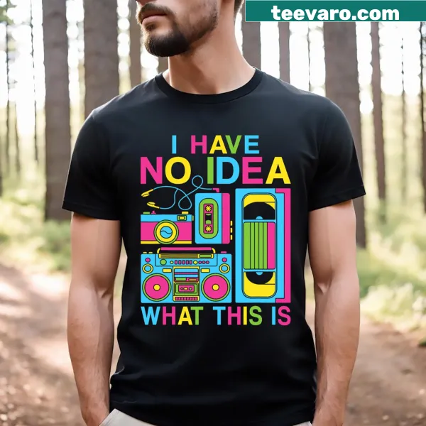 Retro t-shirt featuring humorous text about confusion