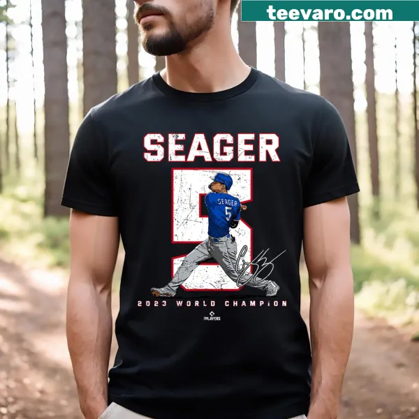 Texas MLB T-shirt featuring Corey Seager's player number