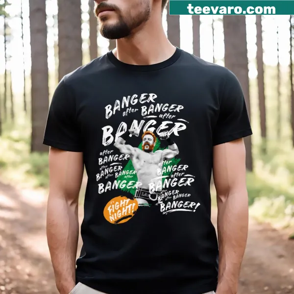Bold typography T-shirt celebrating Sheamus and wrestling events