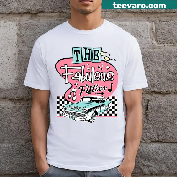 Vintage 1950s rockabilly T-shirt for music and dance enthusiasts.