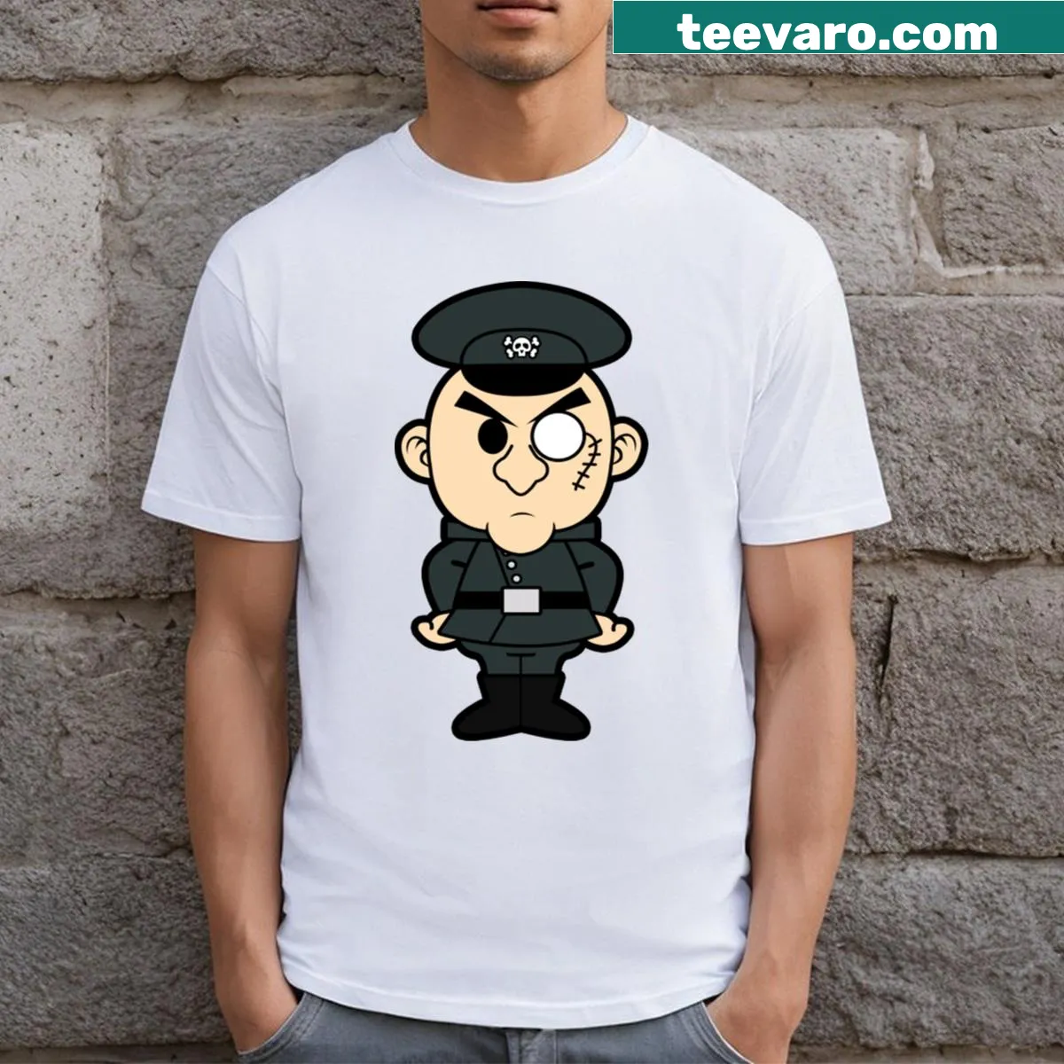 Inspirational t-shirt featuring the phrase 'Fearless Leader' — on a men's t-shirt