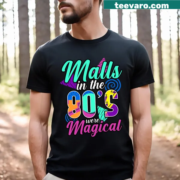 Nostalgic quote about 80s malls on a T-shirt