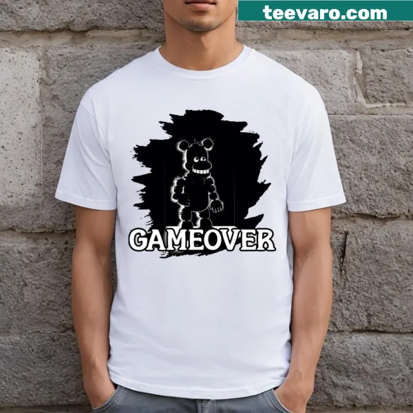 Game Over-themed T-shirt inspired by Five Nights At Freddy's