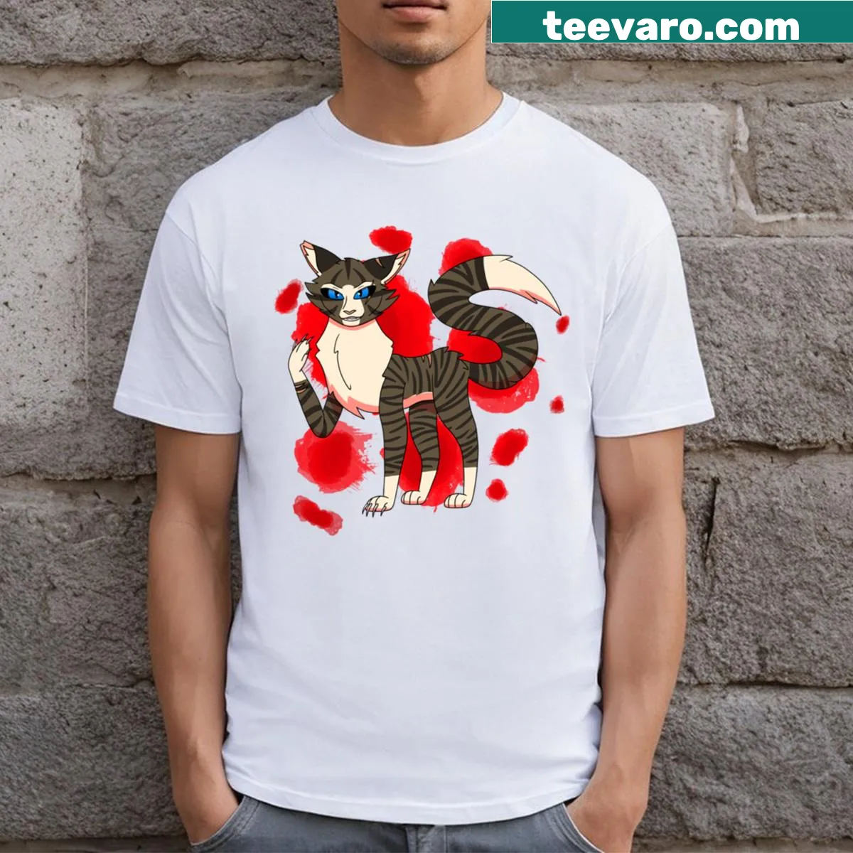 T-shirt featuring a graphic of a hawk in flight — on a men's t-shirt