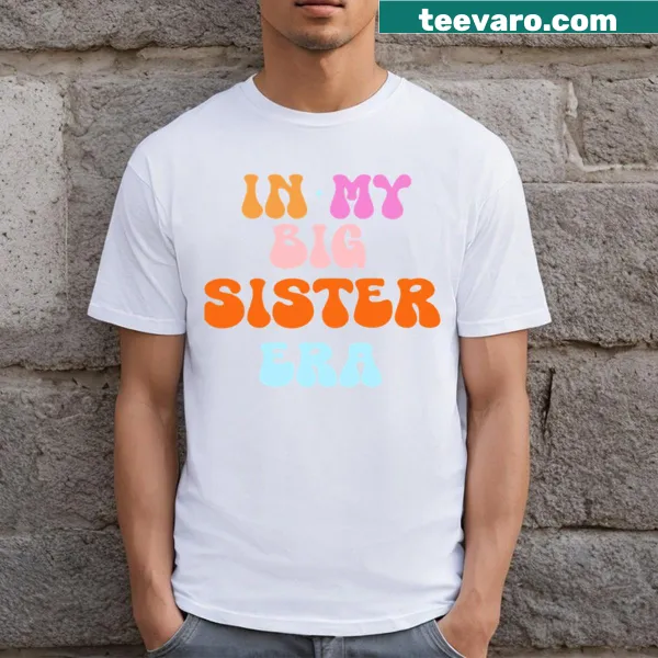 Cute T-shirt for girls celebrating being a big sister