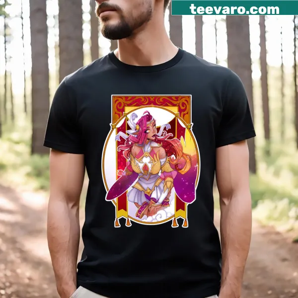 Whimsical 'Nova' themed T-shirt with celestial elements.