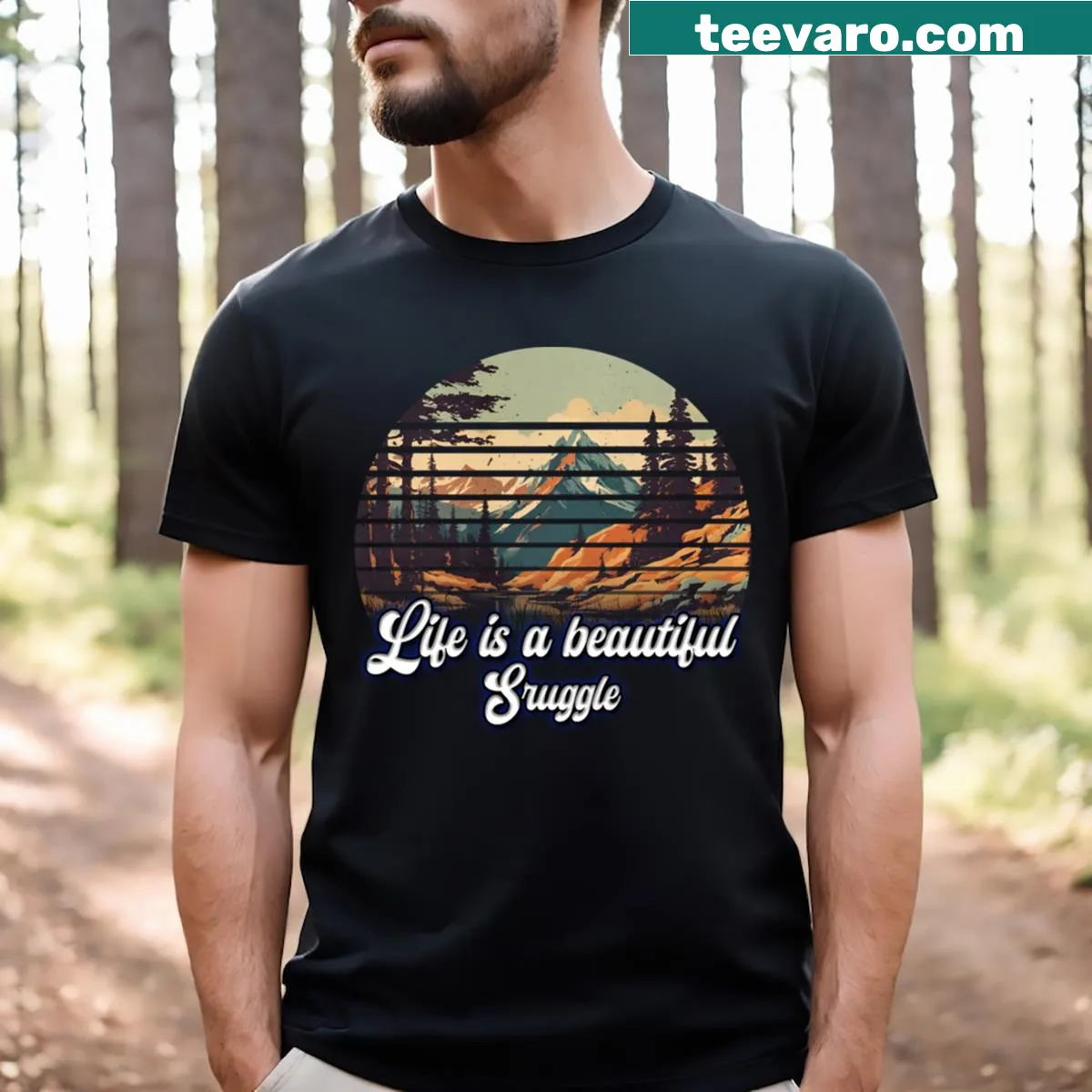 Typographic design of quotes on a fashionable t-shirt — on a men's t-shirt