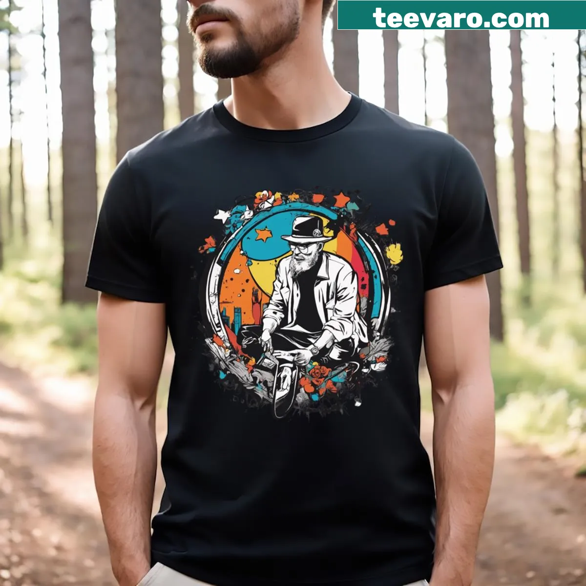 T-shirt featuring street art-inspired design for creativity — on a men's t-shirt