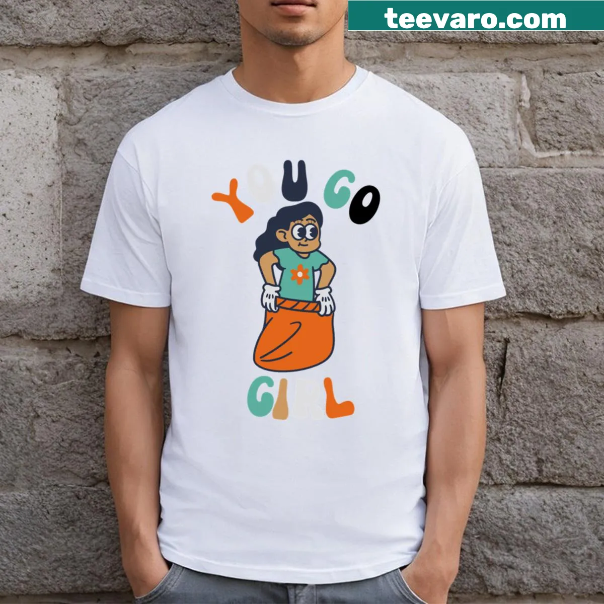Humorous T-shirt celebrating a circus theme with encouraging text — on a men's t-shirt