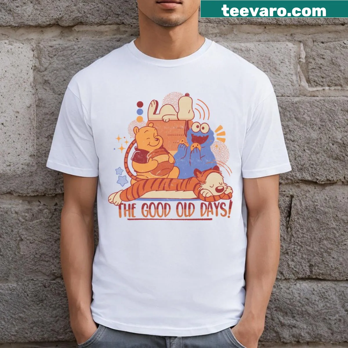 Illustrated graphic inspired by Tobe Fonseca on t-shirt — on a men's t-shirt