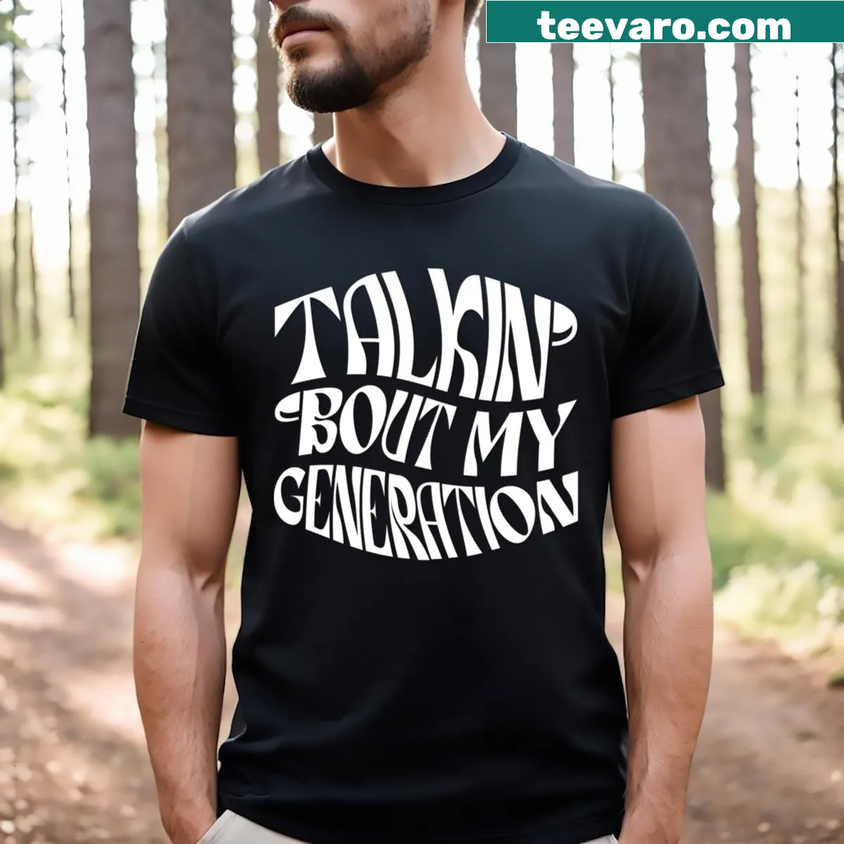 Graphic tribute to The Who on white t-shirt — on a men's t-shirt